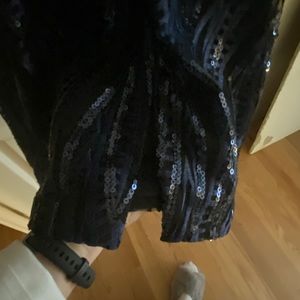 Beautiful dark blue sequence dress, for any wedding or special occasion.